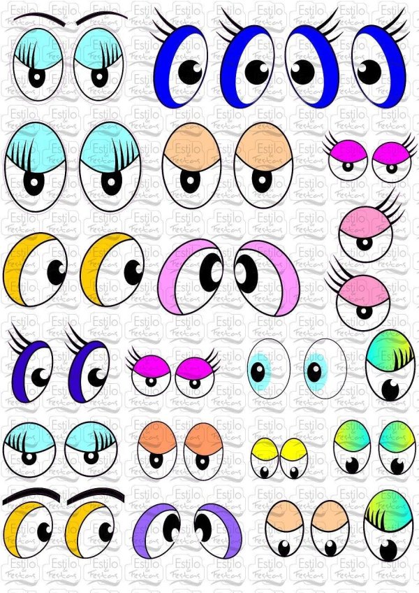 трафареты глаз для поделок