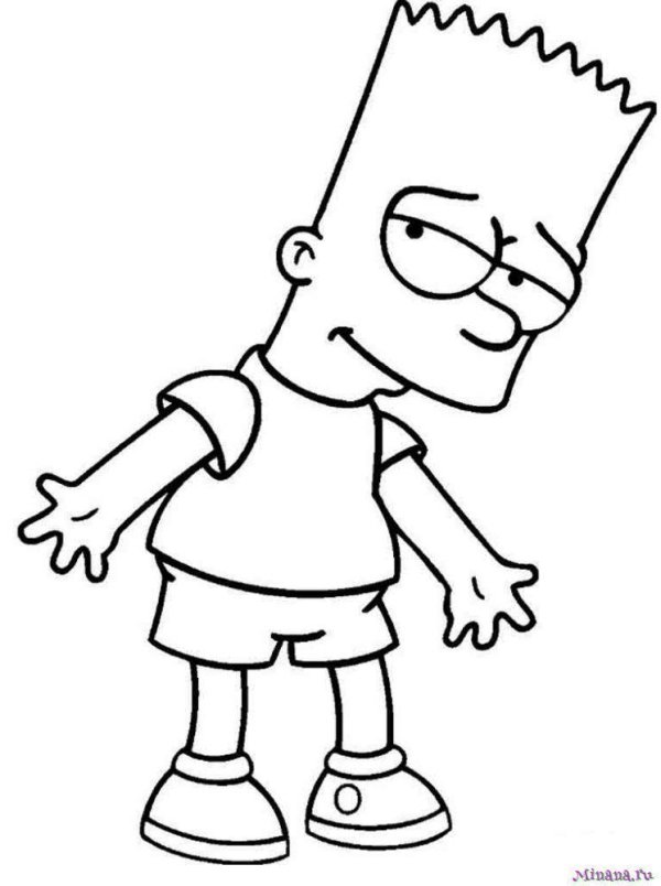 рисунок барта симпсона