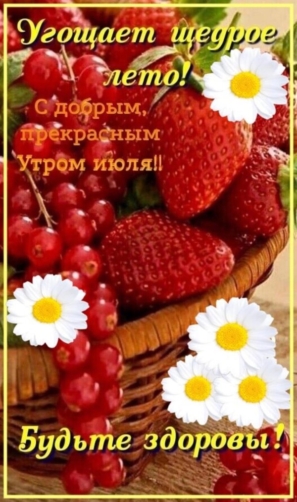 открытки с добрым утром июльские