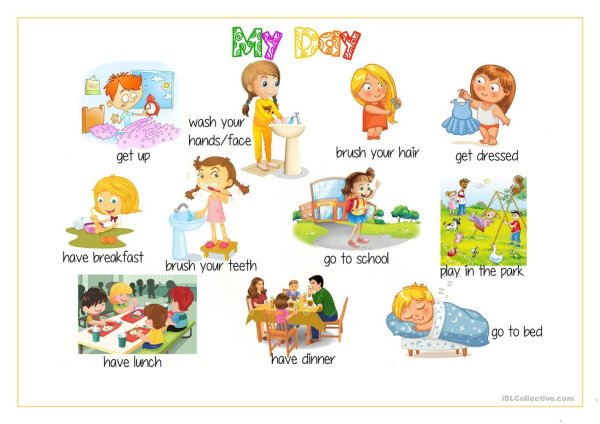 мой день на английском