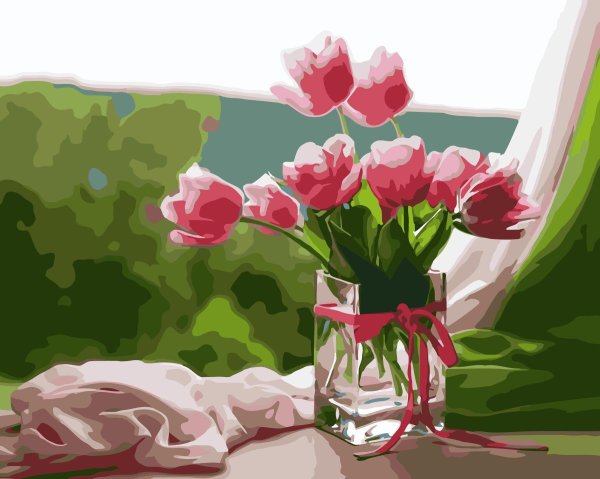 тюльпан в вазе