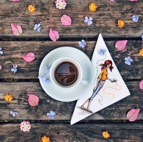 открытка с добрым утром стильная