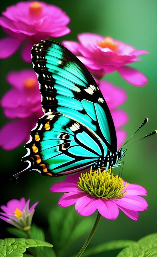 flowers and butterfly