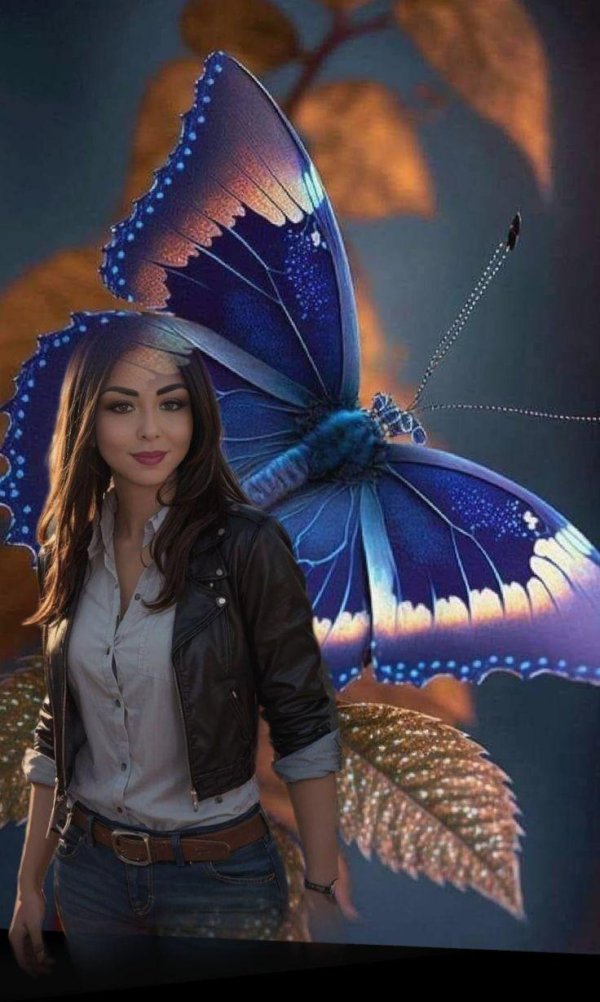 a blue butterfly