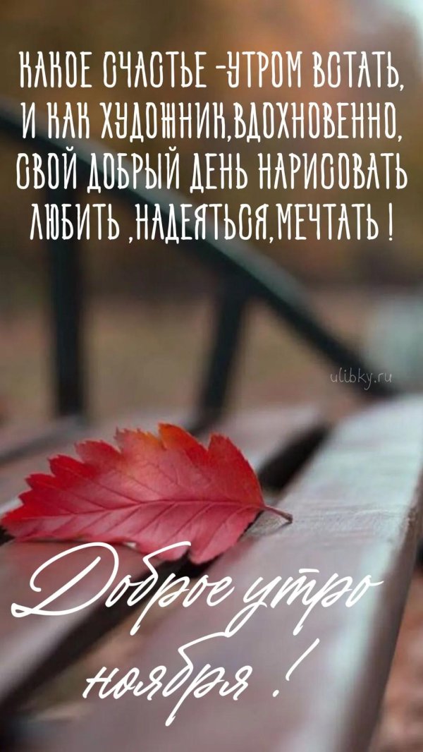 утро ноября доброе