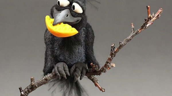 прикольная ворона