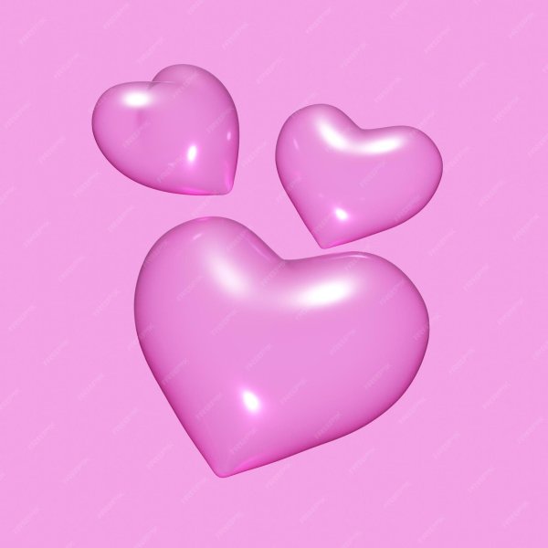 розовое сердце