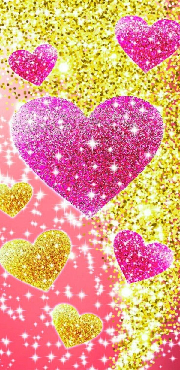 переливающиеся сердечки