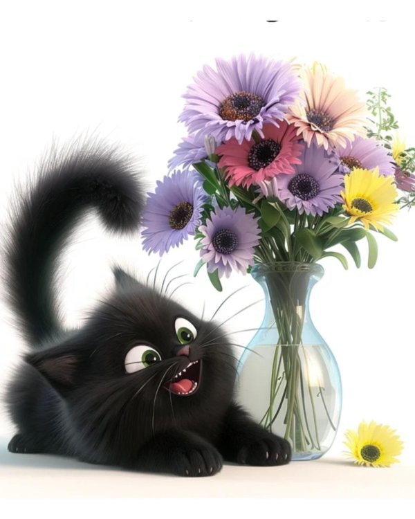 иллюстрация кошка