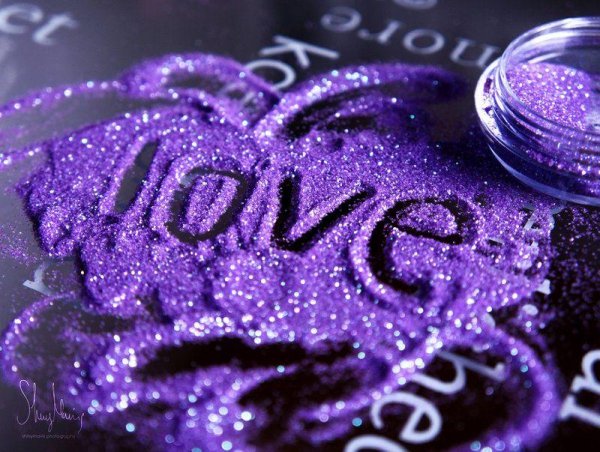 purple glitter