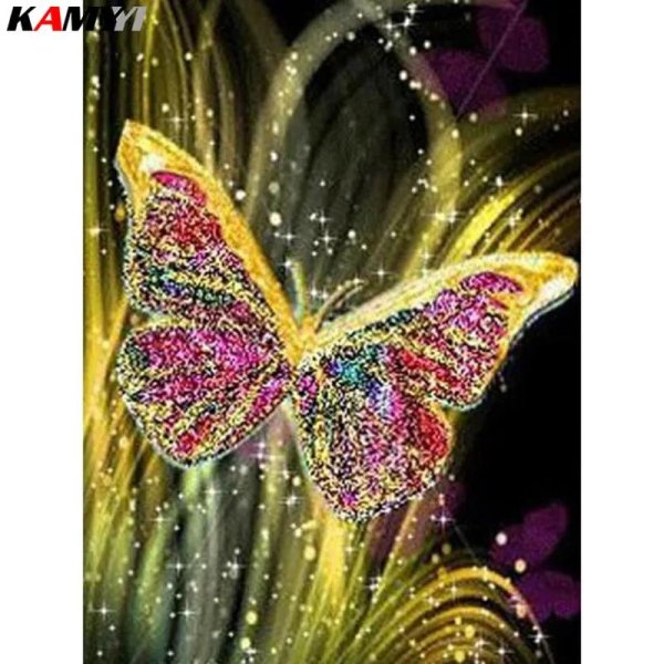 разноцветная бабочка