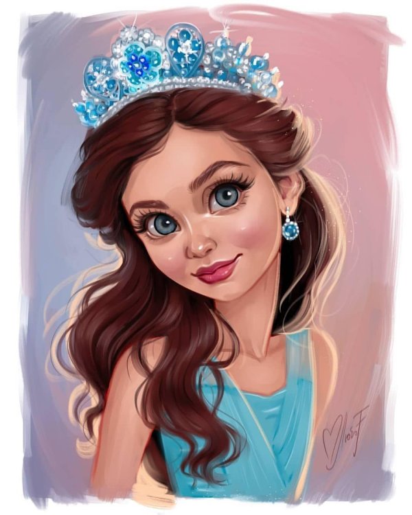 мультяшный стиль портрета