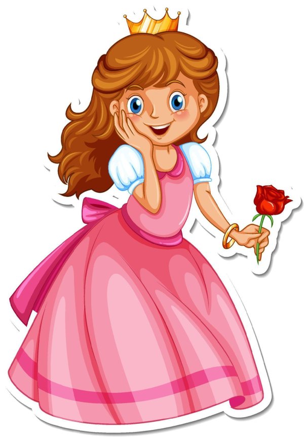 мультяшная девочка в платье