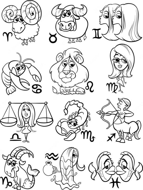 красивые рисунки знаков зодиака