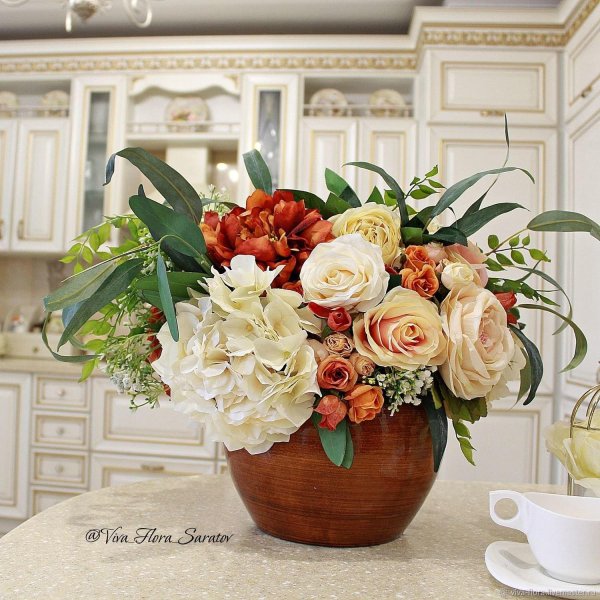 интерьерные цветочные композиции