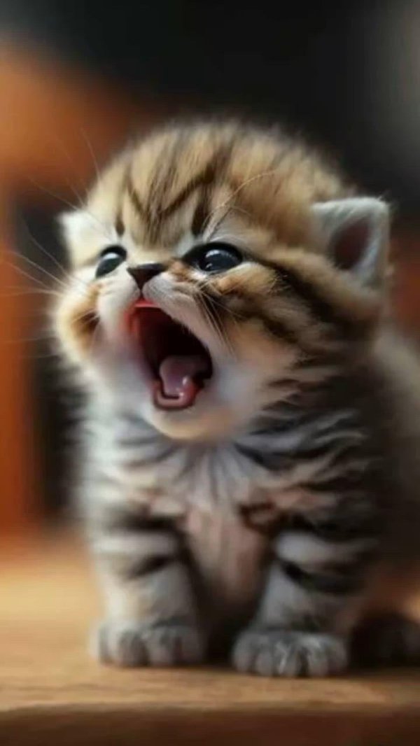 смешной котенок