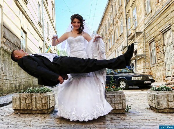 необычные свадебные фотосессии