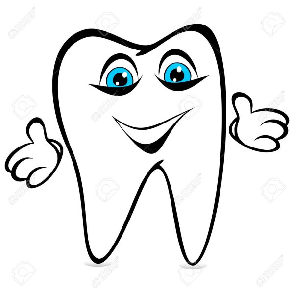 улыбающийся зубик