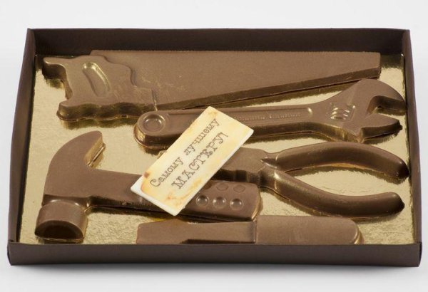 набор инструментов из шоколада