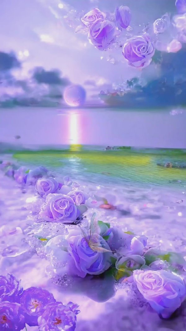 сиреневые розы фон