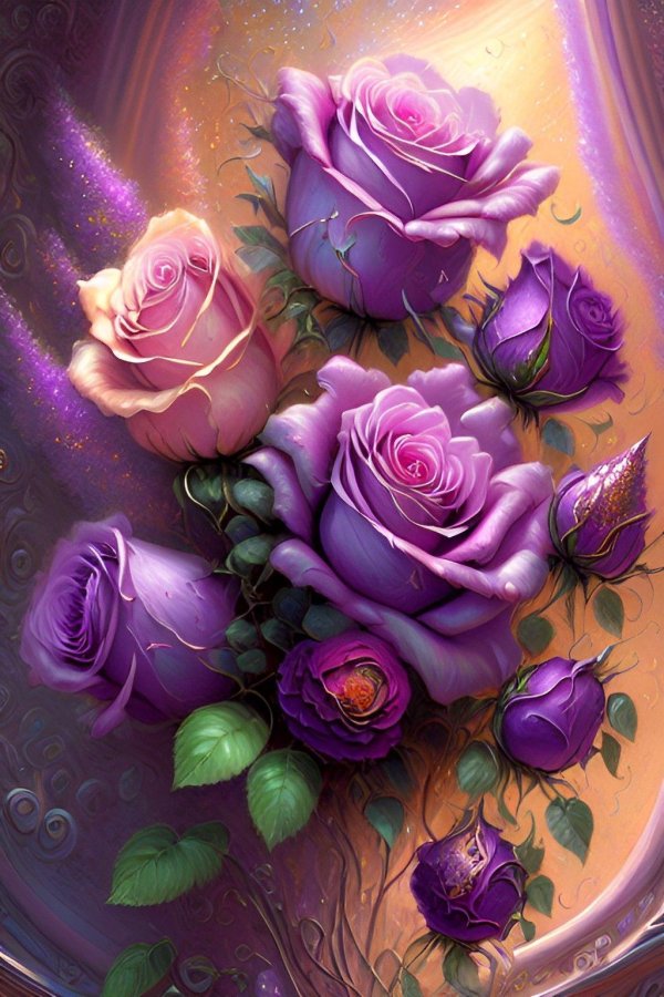 сиреневая роза