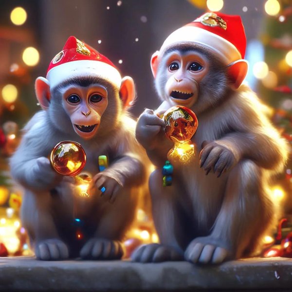 новогодняя обезьянка