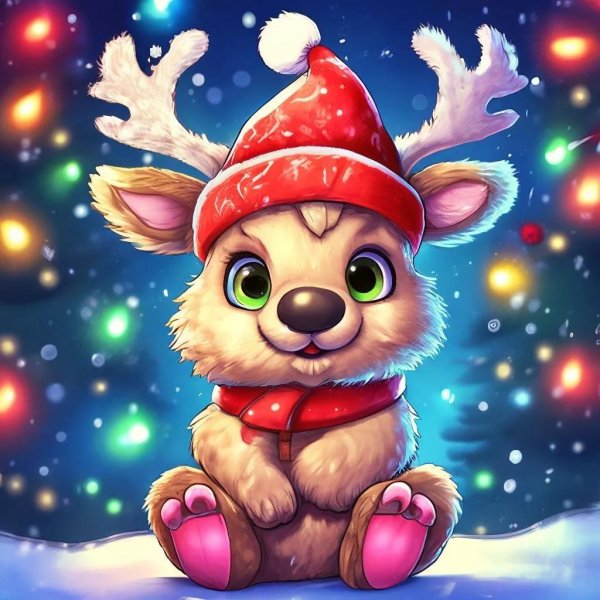 олененок новогодний