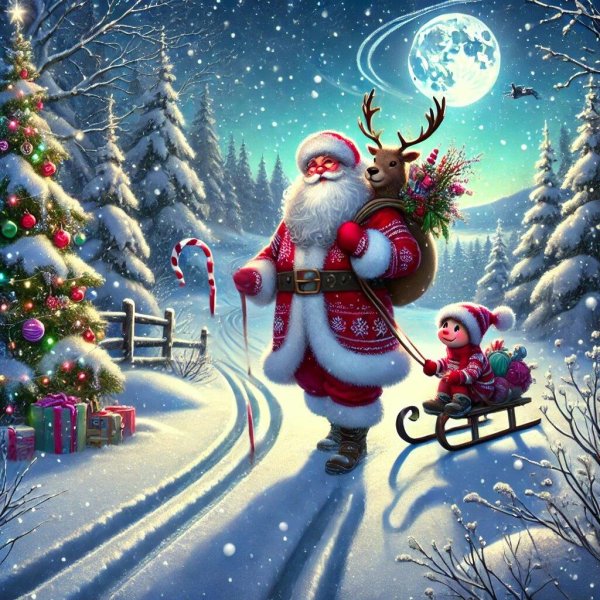 дед мороз сани