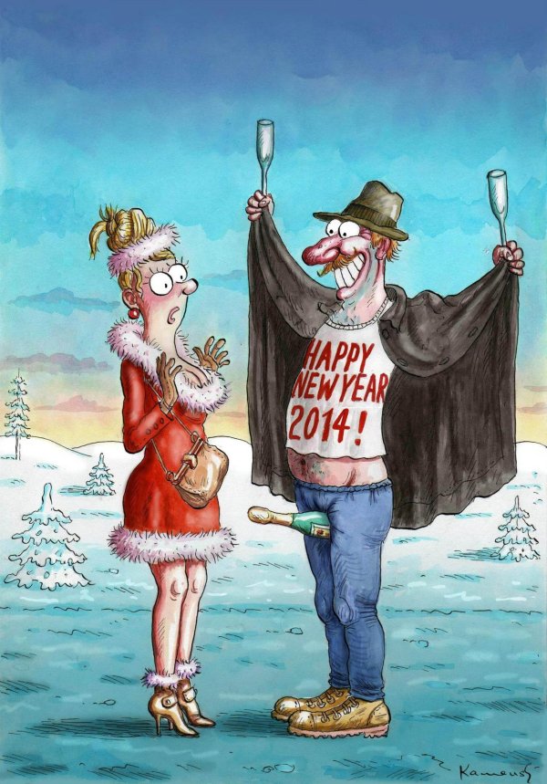 новогодние карикатуры
