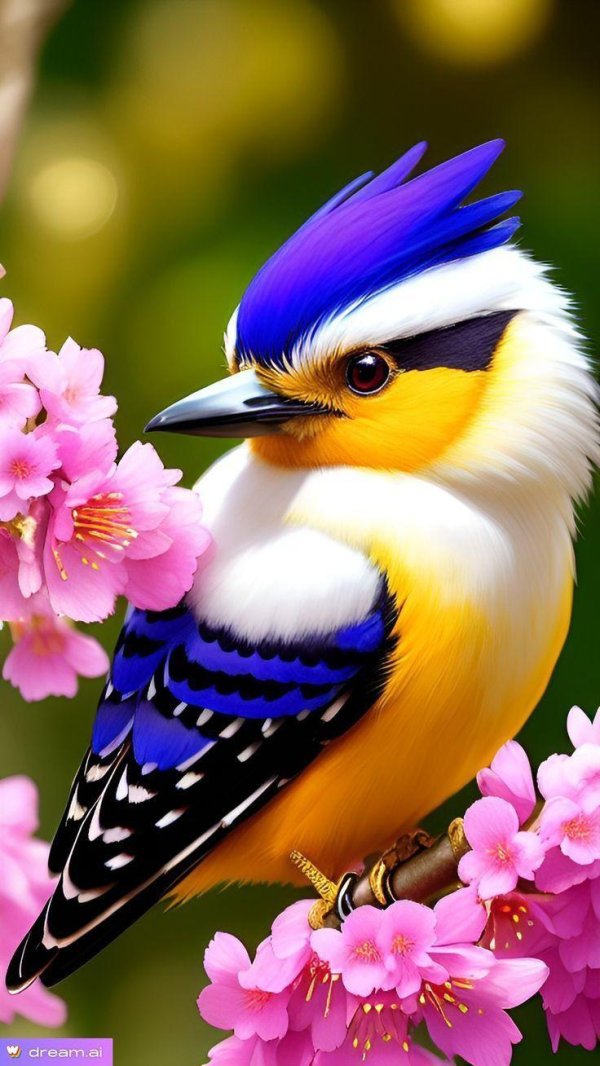 красивая птица