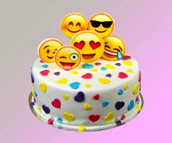 торт со смайликами