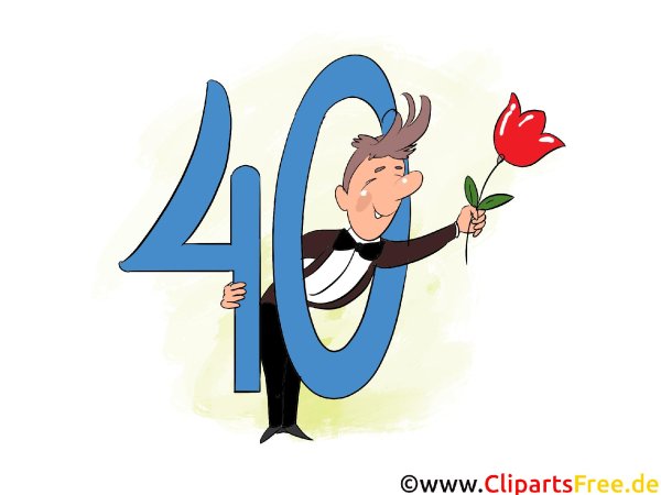 открытка с сорокалетием