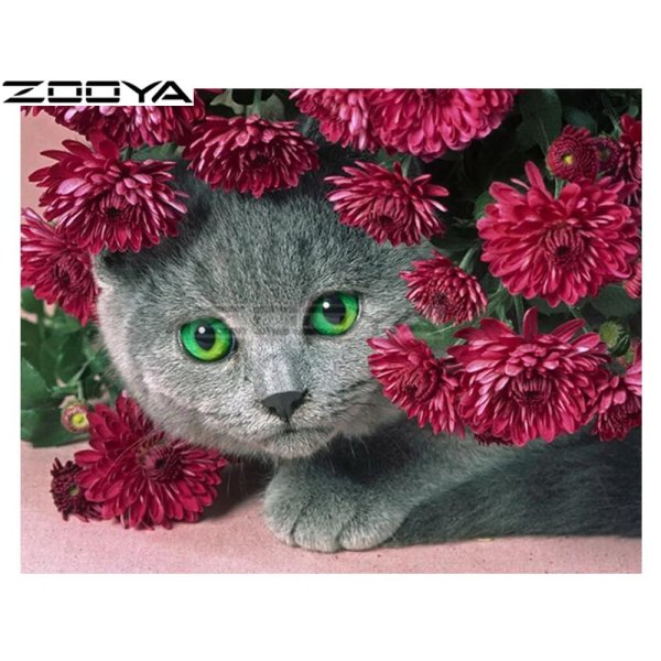 алмазная вышивка котенок