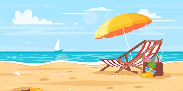 пляж без фона