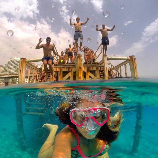 селфи под водой