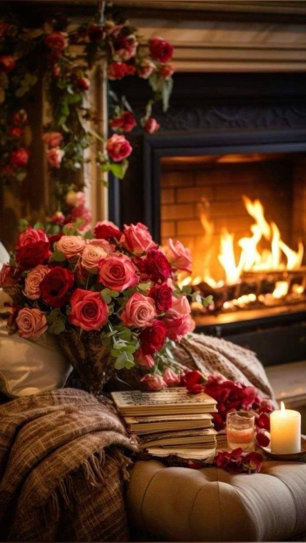 уютный камин