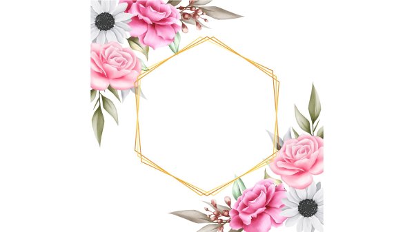 цветочные геометрические рамки