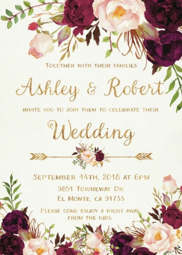 свадебное пригласительное