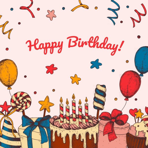 открытка торт