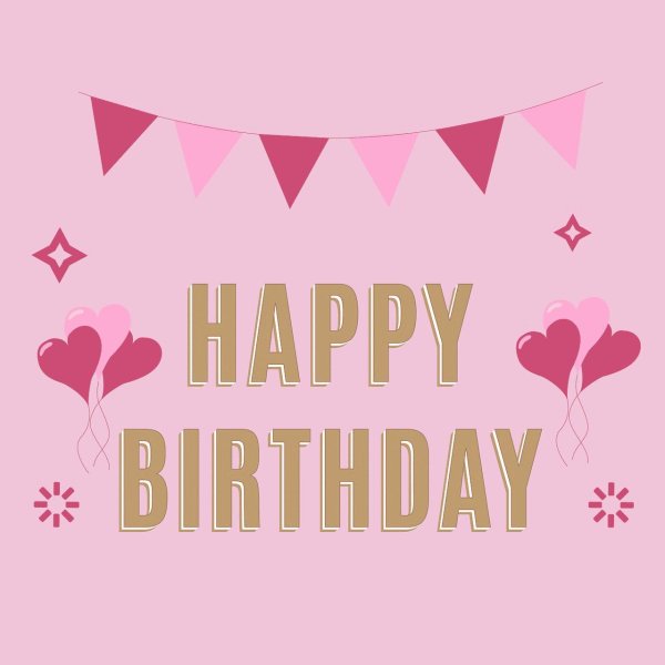 happy birthday эстетика