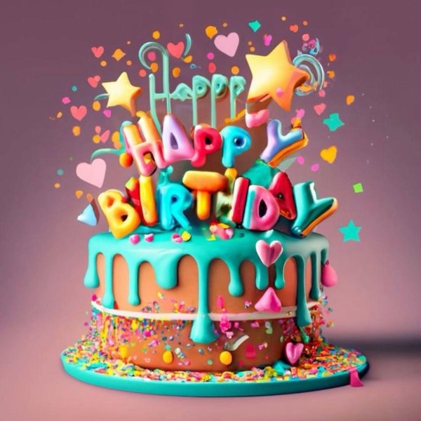 на день рождения торт