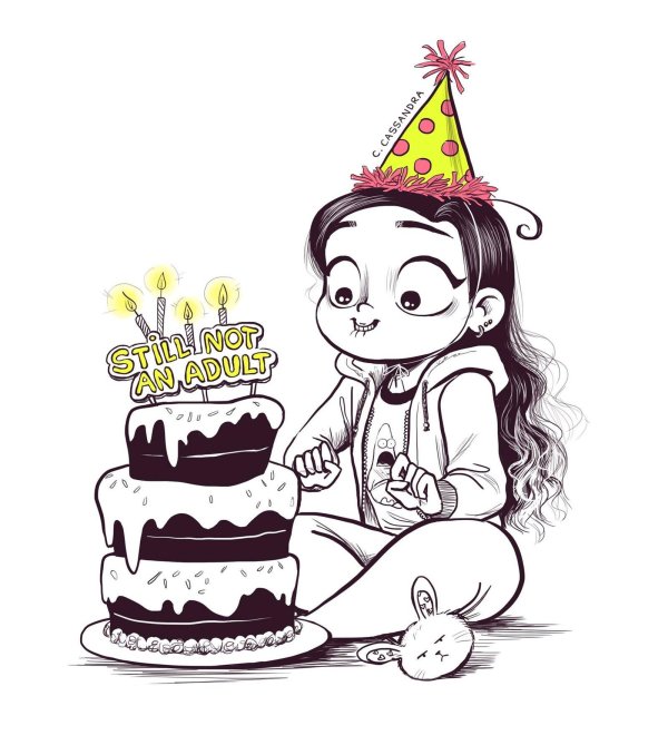 рисунок на день рождения подруге