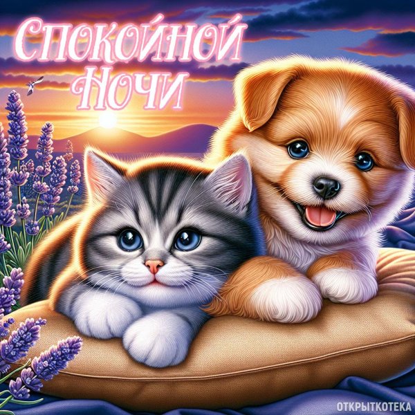 открытка спокойного ночи