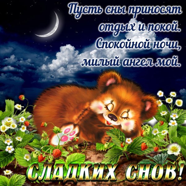 открытка приятных снов