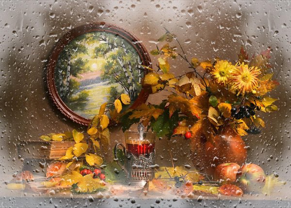 красивая осенняя открытка