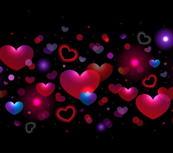 красивый фон сердечки