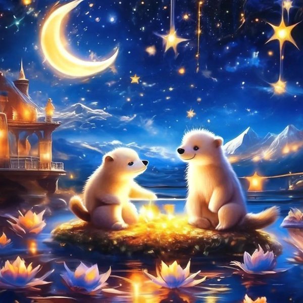 белый медвежонок