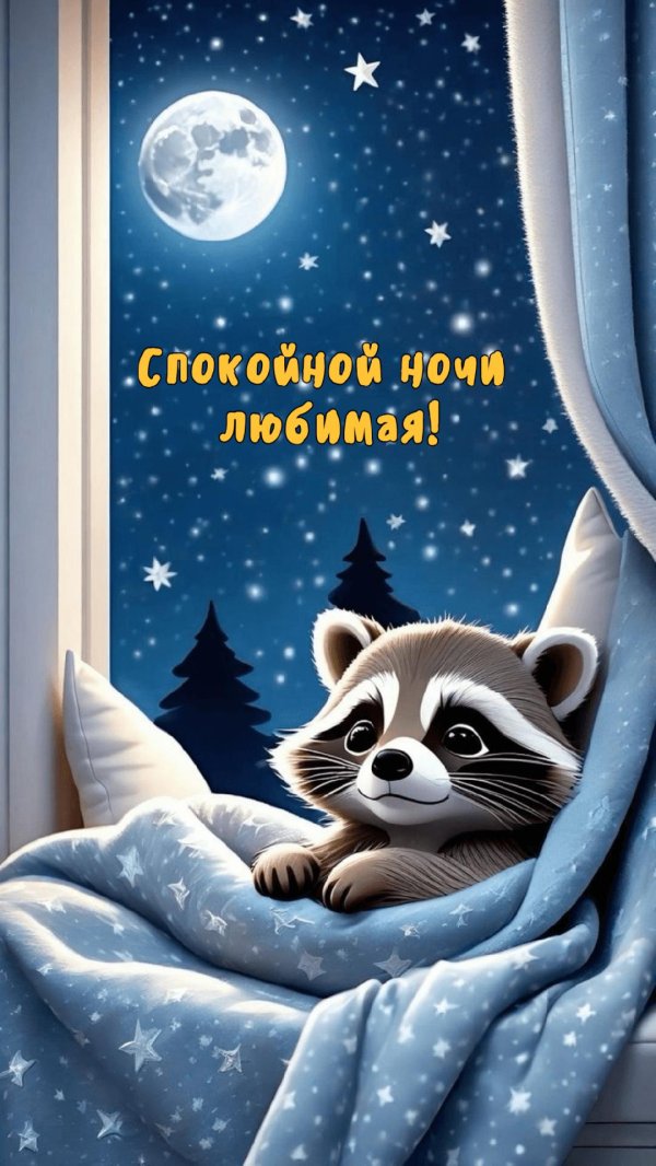 открытка спокойного ночи