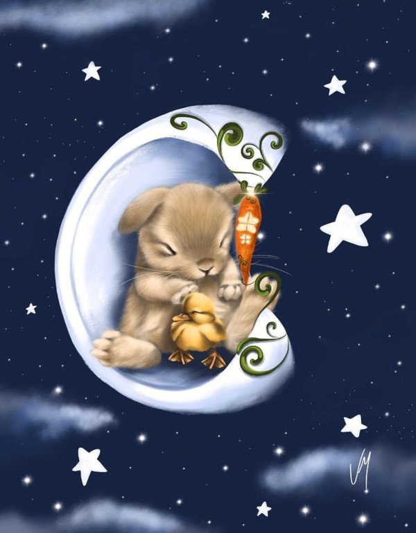 спокойной ночи зайчонок