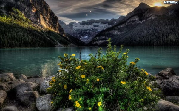 озеро морейн канада 1920х1080